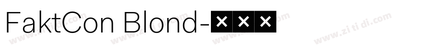 FaktCon Blond字体转换